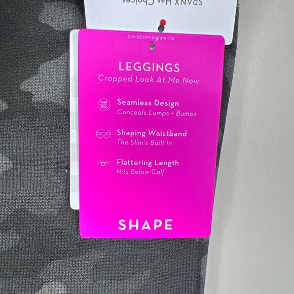 SPANX NEW w/ Tags Look at Me Now Cropped Seamless Leggings Sage Camo Small - Picture 7 of 9